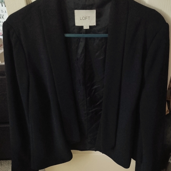 Women's Loft open front black blazer,size 12 - Picture 1 of 5